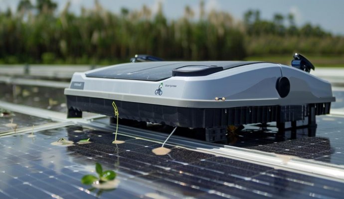 清潔型光伏機器人：太陽能電池板保潔的智能化解決方案（無線充電）